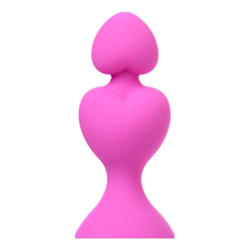 ToDo Sweety Pink Silicone Anal Chain - Graduated Heart Beads 18.5cm - Image 17